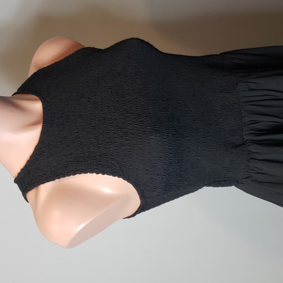 NWT Madewell The Melody Smocked Selena Midi Dress Black XS - Picture 4 of 11